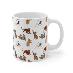 Playful Pets Ceramic Mug - Cute Cat and Dog Design for Animal Lovers