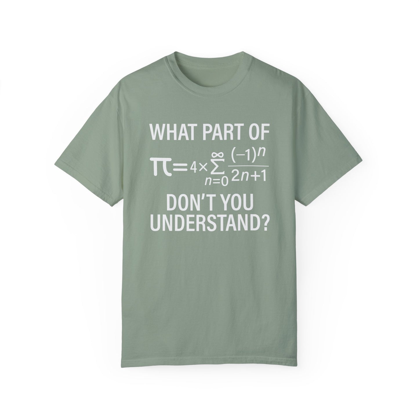 What Part of The Pi Equation Don't You Understand, Comfort Colors Unisex Garment-Dyed T-shirt