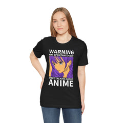Funny Anime Talk Quote with Girl - Unisex Jersey Short Sleeve Tee