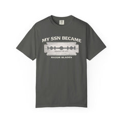 My SSN Became Razor Blades Graphic Vintage Submarine Veteran Tee