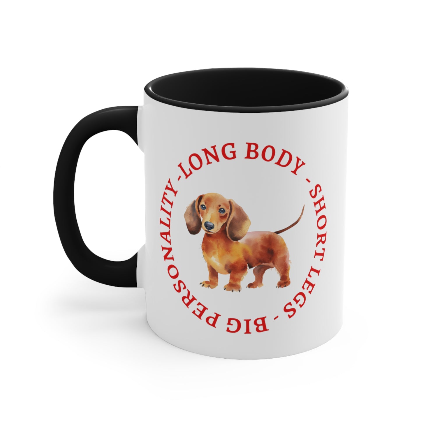 Dachsund Two Tone Accent Mug, 11oz 15oz