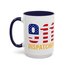 Vintage 911 Dispatcher Patriotic Coffee Mug, 11oz, 15oz