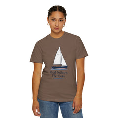 Hempstead Bay Sailing Club Graphic T-Shirt — "Real Sailors Fly Scots" Nautical Tee
