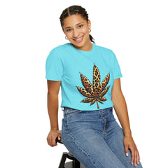 Vintage Leopard Cannabis Leaf T-shirt — Weed Lover Stoner Gift