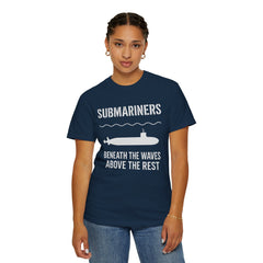 Submariners T‑Shirt — “Beneath the Waves Above the Rest” Navy Crew Tee