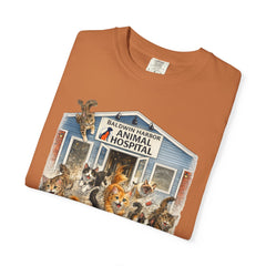 Front Graphic "Who Let the Cats Out?" Baldwin Harbor Animal Hospital Cute Vet Clinic T Shirt