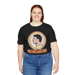 Graphic Tee - Funny Caucasians Satire Head Shot Unisex Jersey Short Sleeve Tee