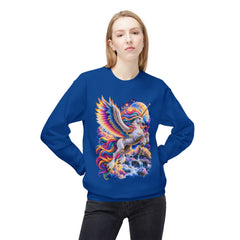 Whimsical Rainbow Winged Unicorn Sweatshirt