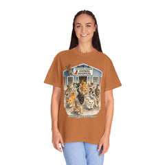 Front Graphic "Who Let the Cats Out?" Baldwin Harbor Animal Hospital Cute Vet Clinic T Shirt