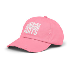 Amputee humor cap, distressed unisex cap, aftermarket parts hat, amputee awareness gift, funny amputee gift, recovery encouragement gift