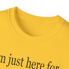 I'm Just Here For the Snacks Mahjong Tiles Unisex Ultra Cotton Tee / See our matching Coffee Mugs