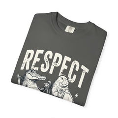 Alligator and Manatee Respect the Locals T-Shirt — Vintage Beach Vibes Graphic Tee