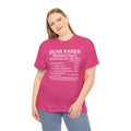 Karen Nutritional Facts Unisex Heavy Cotton Tee