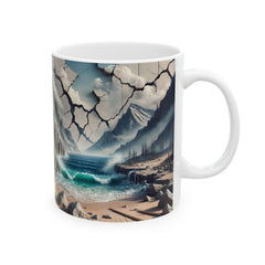 Serene Ocean Beach Nature-Inspired Ceramic Mug - 11oz & 15oz Options