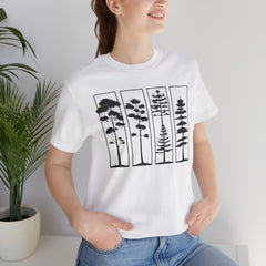 Nature-Inspired Unisex Jersey Tee, Tree Graphic T-Shirt, Eco-Friendly Fashion, Gift for Nature Lovers, Casual Wear, Outdoor Adventure