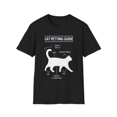 Cat Petting Guide Quote, Unisex Softstyle Graphic T-Shirt