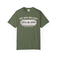 My SSN Became Razor Blades Graphic Vintage Submarine Veteran Tee
