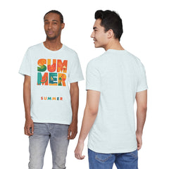 Summer Graphic Tee — Colorful Tropical "SUMMER" Typography T-Shirt