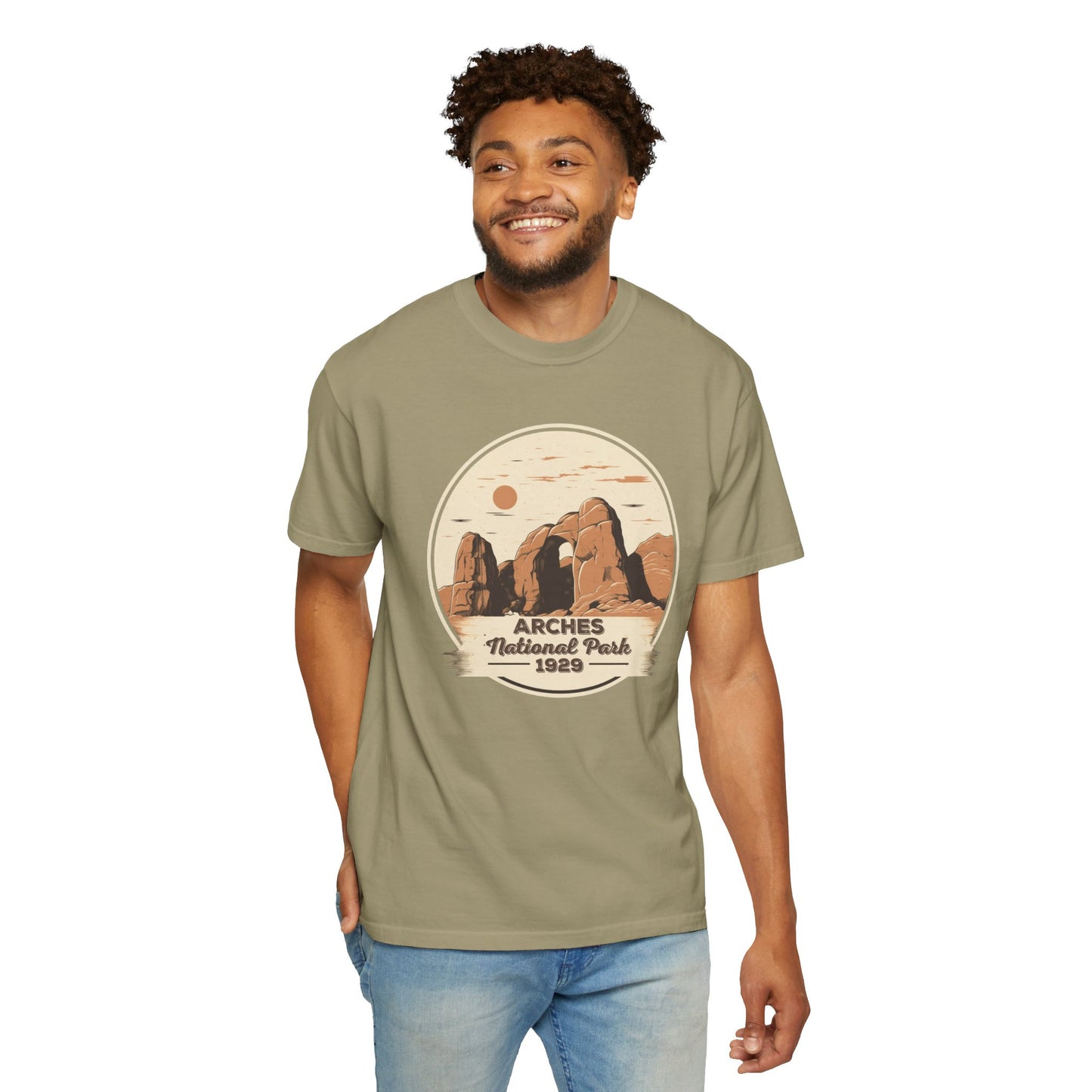 Arches National Park Graphic, Comfort Colors Soft Relaxed Fit Unisex Garment-Dyed T-shirt