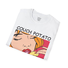 Couch Potato Pop Art Girl Unisex Softstyle T-Shirt