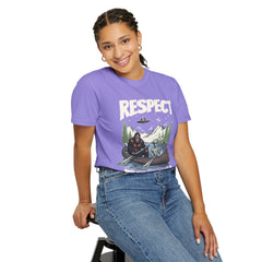 Bigfoot and Alien Outdoor Canoe Adventure - Respect The Locals T-Shirt
