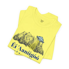 Éí Aanighóó Áhoolé Navajo The Truth Is Out There UFO Unisex Short Sleeve Tee