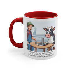 COW TIPPING Awareness - Accent Mugs | Cow Tipping Is Real, Bovine Humor. Gift For Him, Gift For Her, Farm Humor, Cow Fan Gift, Farm Animal