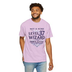 Level 37 Wizard T-Shirt — "Not a Nerd" THAC0 Survivor D&D Gamer Tee