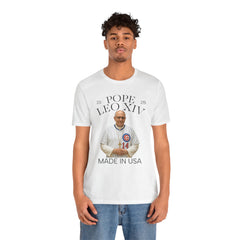 Pope Leo XIV Chicago Cubs Fan Short Sleeve Tee - Made in USA