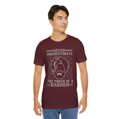 Never Underestimate the Power of a Barber Tee - Unisex Short Sleeve Shirt, Barber Gift, Hair Stylist Apparel, Funny Barber Shirt, [...]