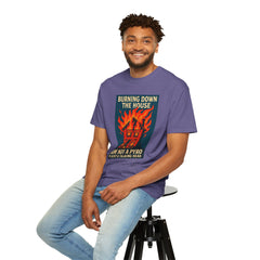 Funny I'm Not A Pyro I'm Just A Talking Head Music-Inspired Unisex T-Shirt - Burning Down the House Design