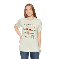 Summer Is — Graphic Tee (Sunglasses, Ice Cream & Sandals)