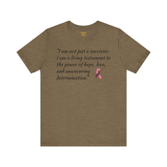Cancer Survivor Testament  / Awareness / Multicolors / Unisex T Shirt / See our matching coffee mug