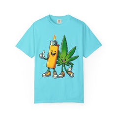 Vintage 'Lighter & Weed' Graphic T-Shirt — Relaxed Stoner/Cannabis Tee