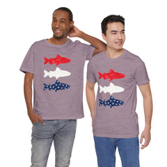 Patriotic Trout T-Shirt — Red White & Blue Fish Tee