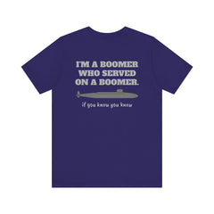 Poseidon Boomer Unisex Jersey Short Sleeve Tee - I'm a Boomer Who Served on a Boomer Design
