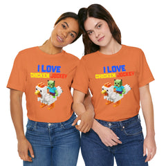 Video Game Movie I Love Chicken Jockey Tee - Unisex Short Sleeve T-Shirt