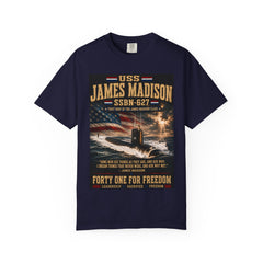 USS James Madison SSBN-627 Submarine T-Shirt — Forty One For Freedom Patriotic Navy Tee