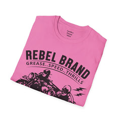Rebel Brand Motorcycle Race Team Unisex Softstyle T-Shirt