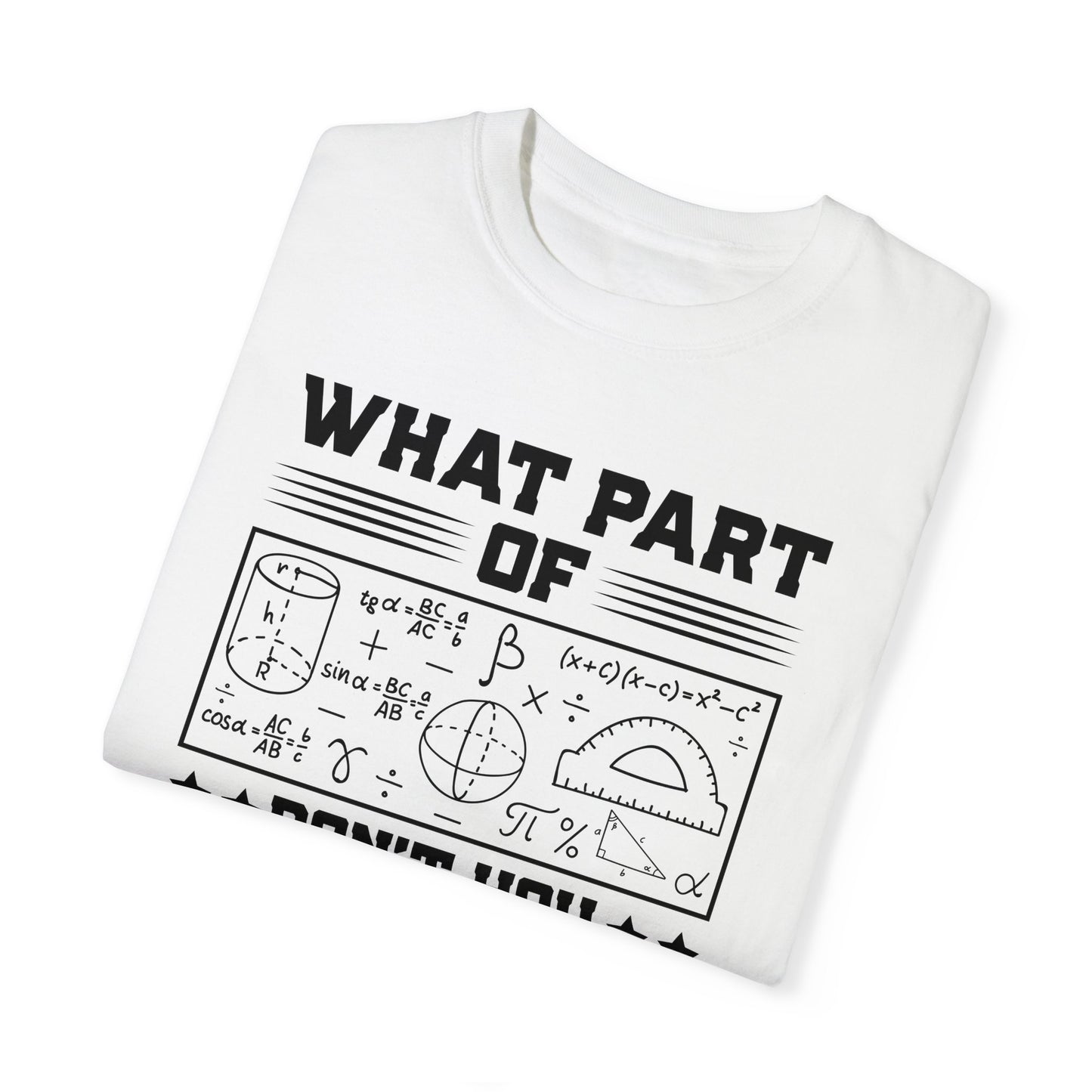 What Part of MATH AND SCIENCE Don't You Understand, Comfort Colors Unisex Garment-Dyed T-shirt