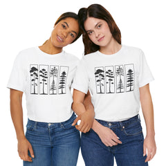 Nature-Inspired Unisex Jersey Tee, Tree Graphic T-Shirt, Eco-Friendly Fashion, Gift for Nature Lovers, Casual Wear, Outdoor Adventure