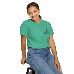 Front Logo Back Graphic Baldwin Harbor Animal Hospital "Who Let the Dogs Out?" Graphic Tee