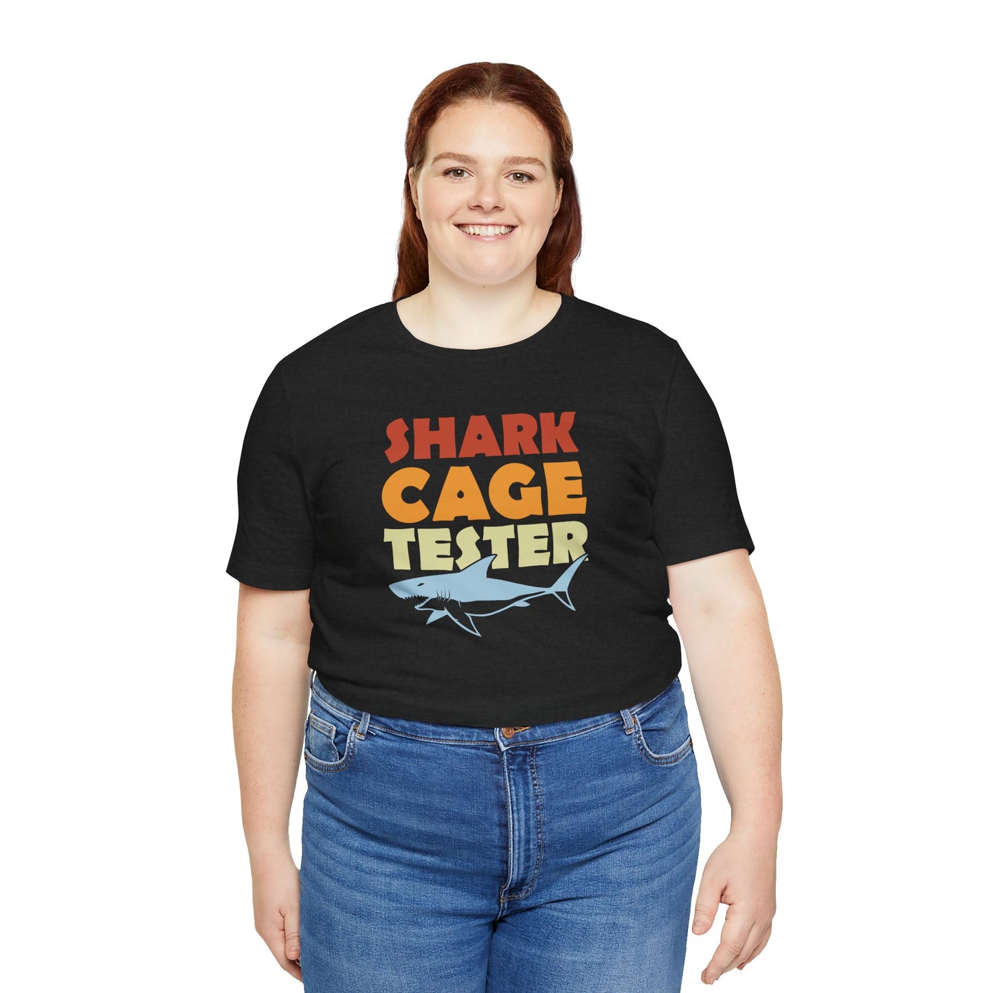 SHARK CAGE TESTER - Graphic Unisex Short Sleeve Tee