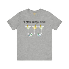 Mah-jongg-tinis  / Mahjong Martini graphics  / Unisex Jersey Short Sleeve Tee /  See Our Matching Tote Bags and Coffee Mugs