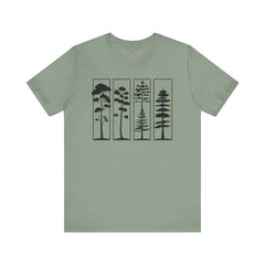 Nature-Inspired Unisex Jersey Tee, Tree Graphic T-Shirt, Eco-Friendly Fashion, Gift for Nature Lovers, Casual Wear, Outdoor Adventure