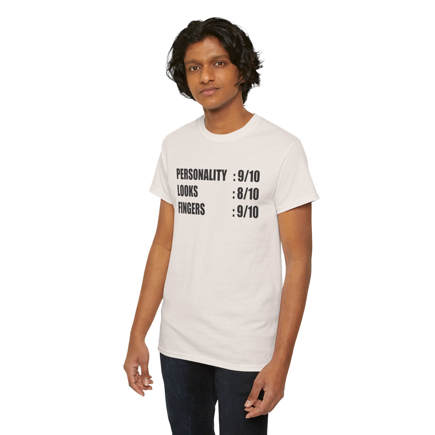 Personality, Looks, Fingers Count - Unisex Heavy Cotton Tee / Prosthetic Humor / One Leg / One Arm / Missing Fingers