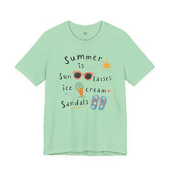 Summer Is — Graphic Tee (Sunglasses, Ice Cream & Sandals)