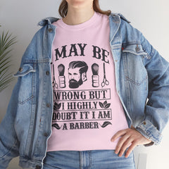 Humorous Barber Tee, Funny Barber Gifts, Unisex Cotton Shirt, Barber Appreciation, Father's Day Gift Tee, Hair Stylist T-Shirt