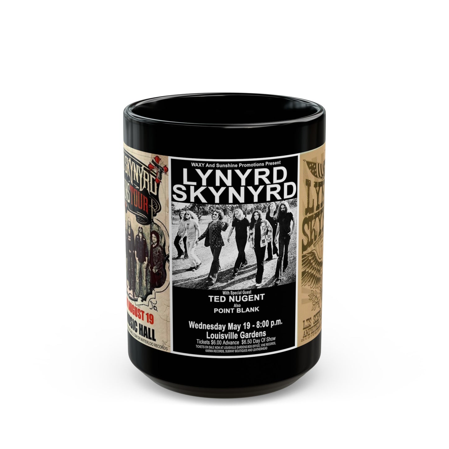 Music Concert Posters, Lynyrd Skynyrd, Graphic Black Mug (11oz, 15oz)