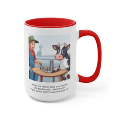 COW TIPPING Awareness - Accent Mugs | Cow Tipping Is Real, Bovine Humor. Gift For Him, Gift For Her, Farm Humor, Cow Fan Gift, Farm Animal